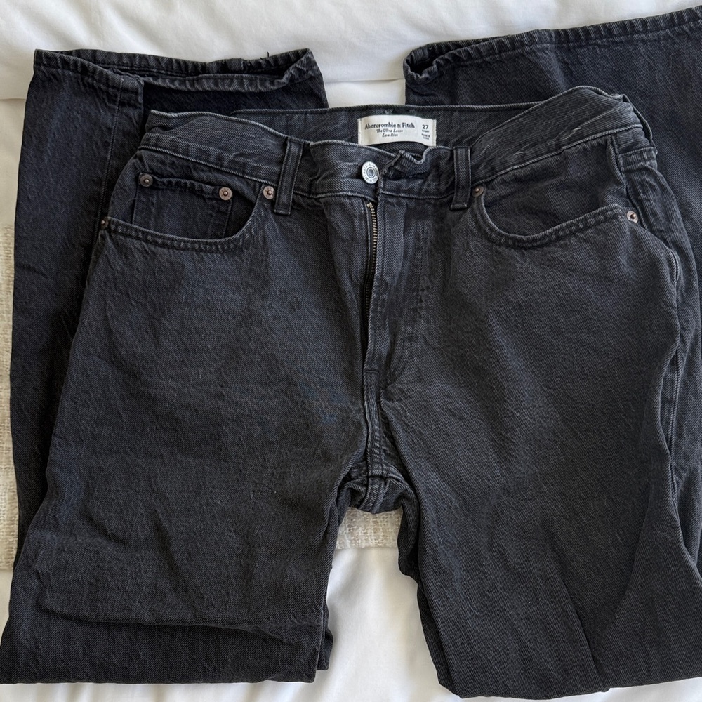 Abercrombie ultra loose low rise curve love jeans